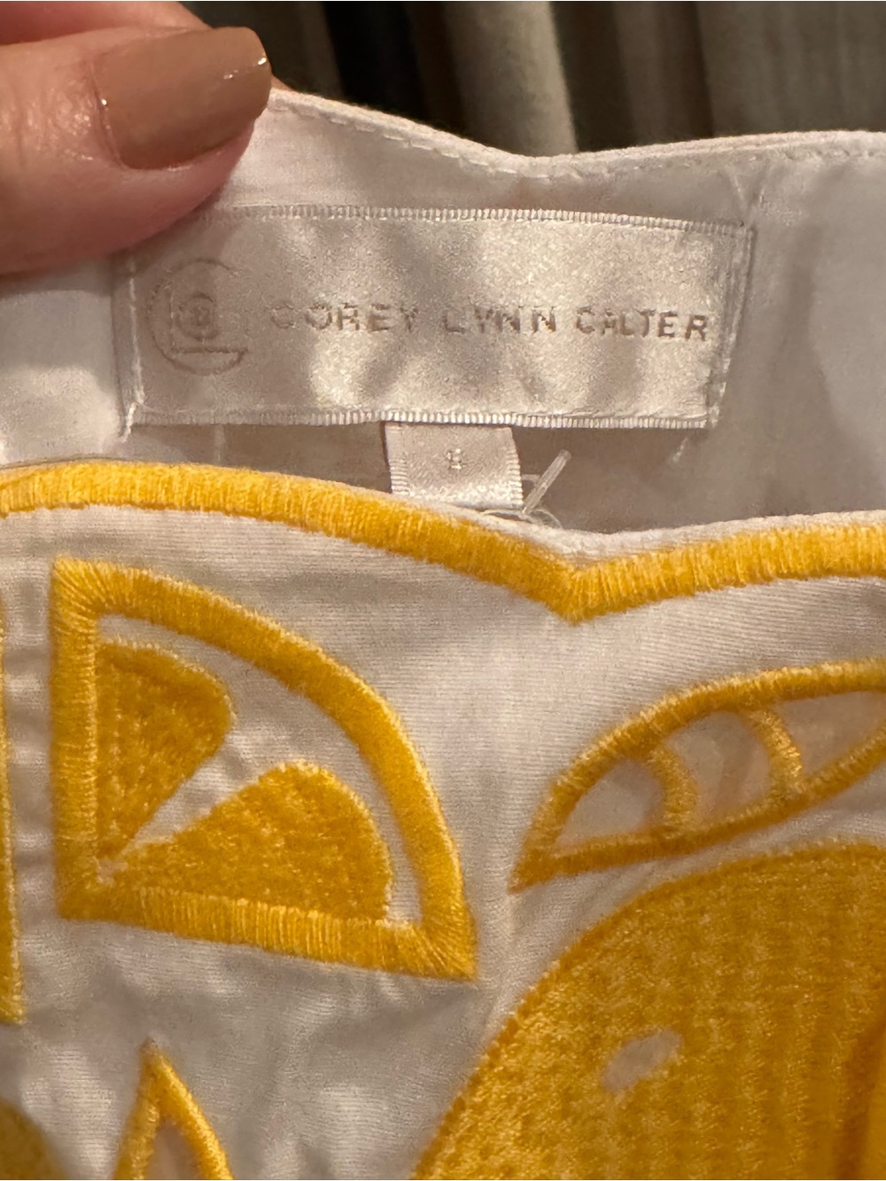 Anthropologie COREY LYNN CALTER Lemon Print Embroidered Destiny Dress NWOT - Picture 14 of 16